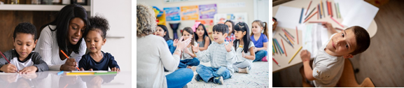 Banner of children learning.